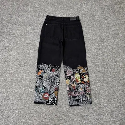 BROOKS Embroidered Denim Pants